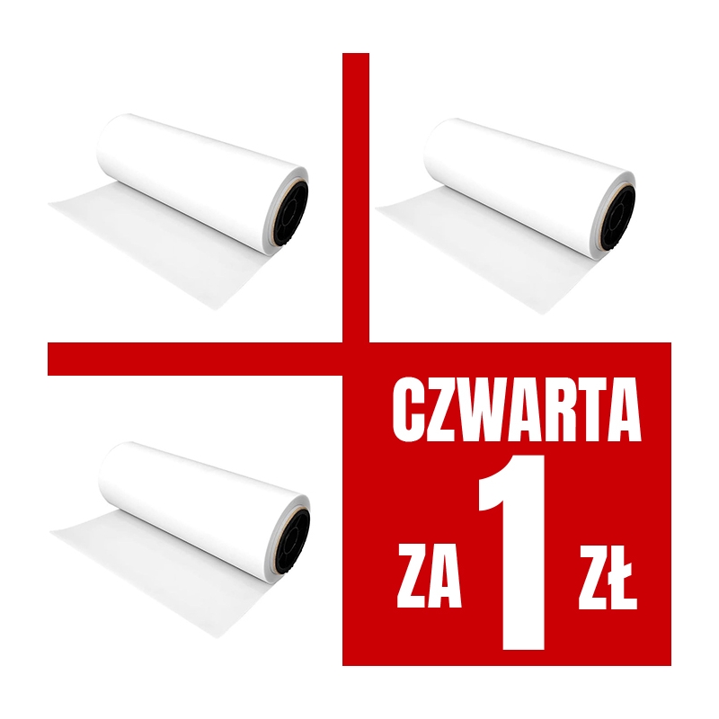 FOLIA DTF 33cm x 100m ,,HOT PELL,, dwu stronnie matowa mleczna 3+1